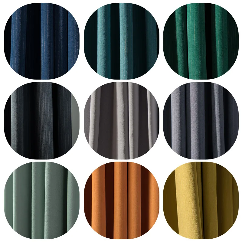 

Скандинавские минималистичные современные готовые шторы для гостиной, высококачественные атмосферные занавески из ткани, Прямая поставка...