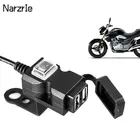 Аксессуары для мотоциклов, 9-24 В, водонепроницаемое зарядное устройство с двумя USB-разъемами для Руля Мотоцикла, 5 в-1 a2,1 A, адаптер питания для телефона