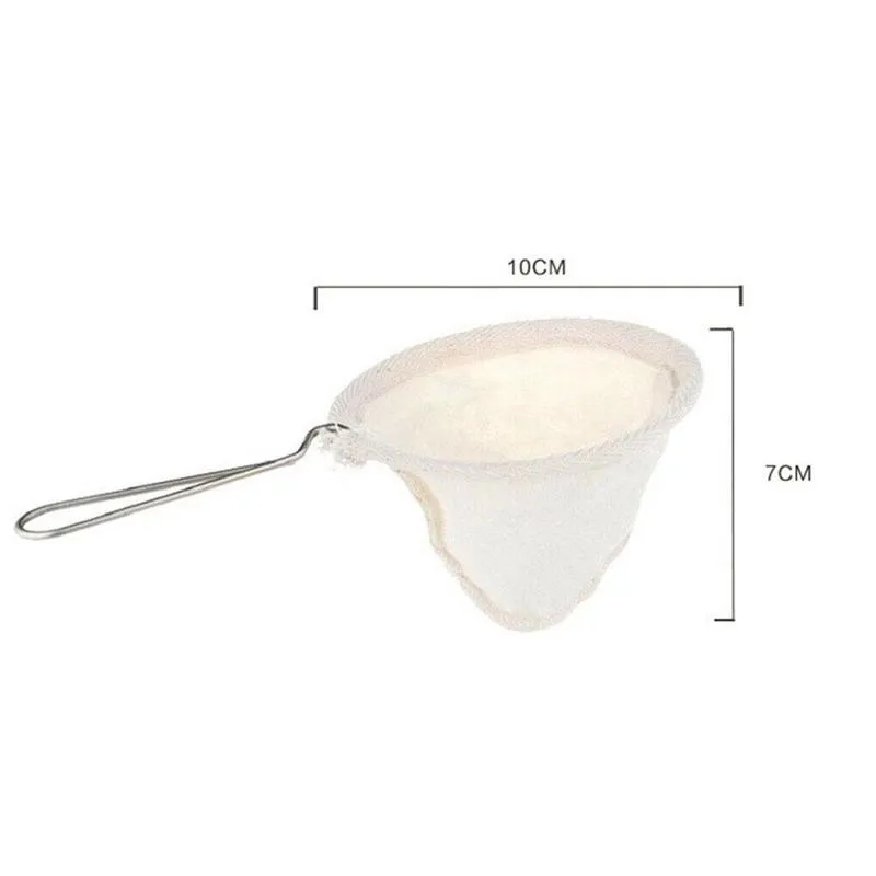 

Reusable Coffee Filter Bag Flannel Cloth Coffee Maker Coffee Steel Accessories With Handle Drip Strainer Tea Filt G6K0