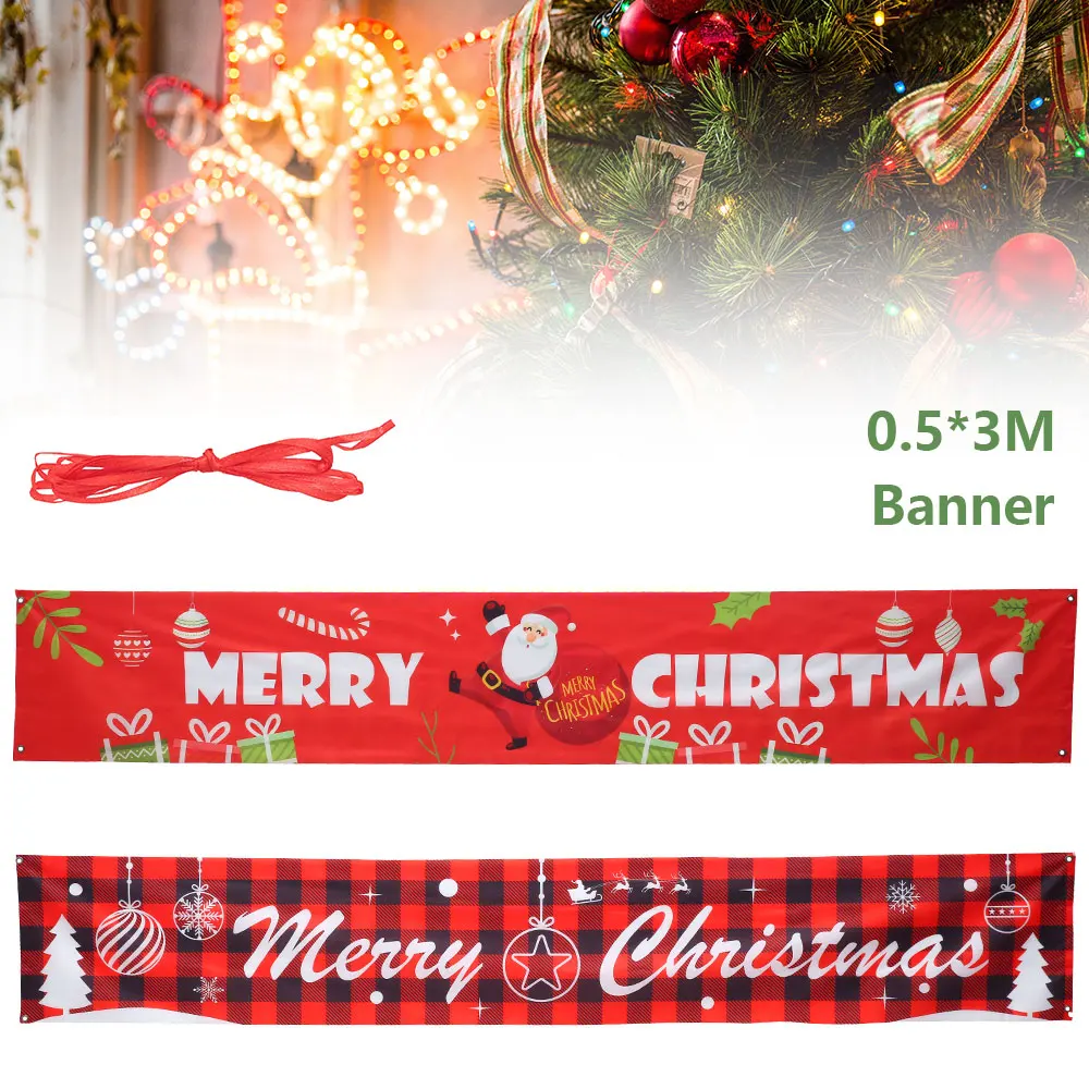 

1PCS Christmas Ornament Banner New Alphabet Old Man Cartoon Oxford Cloth Holiday Atmosphere Party Scene Layout Home Decorations