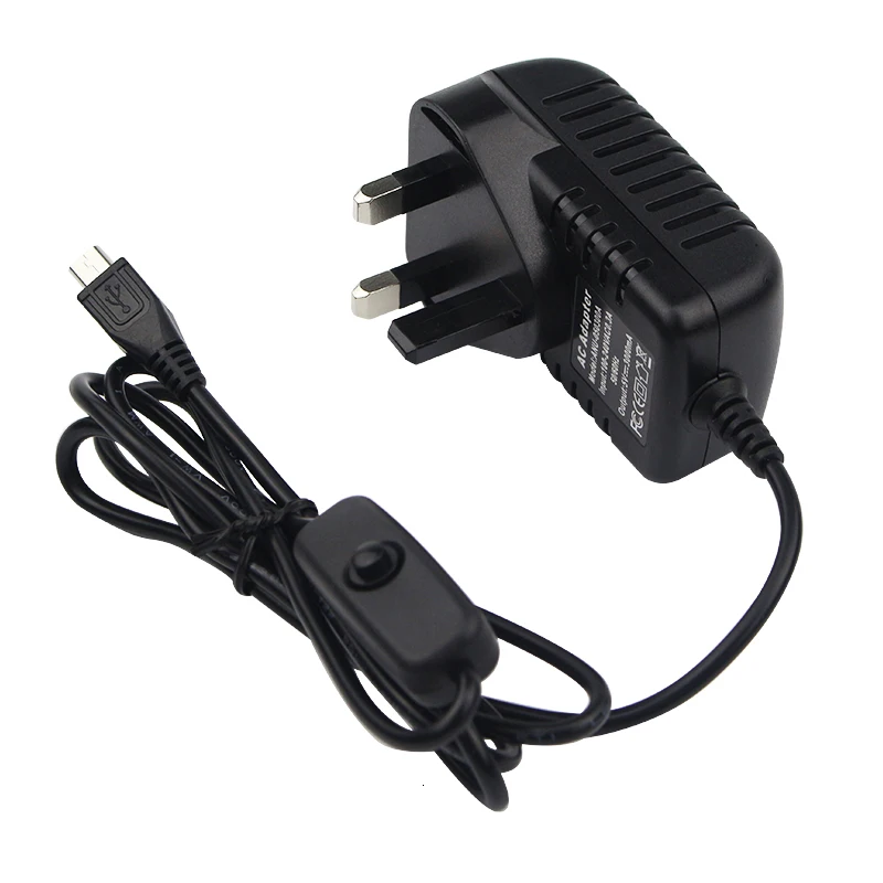 Адаптер питания Raspberry Pi 3 5 В А адаптер переменного тока кабель Micro USB с