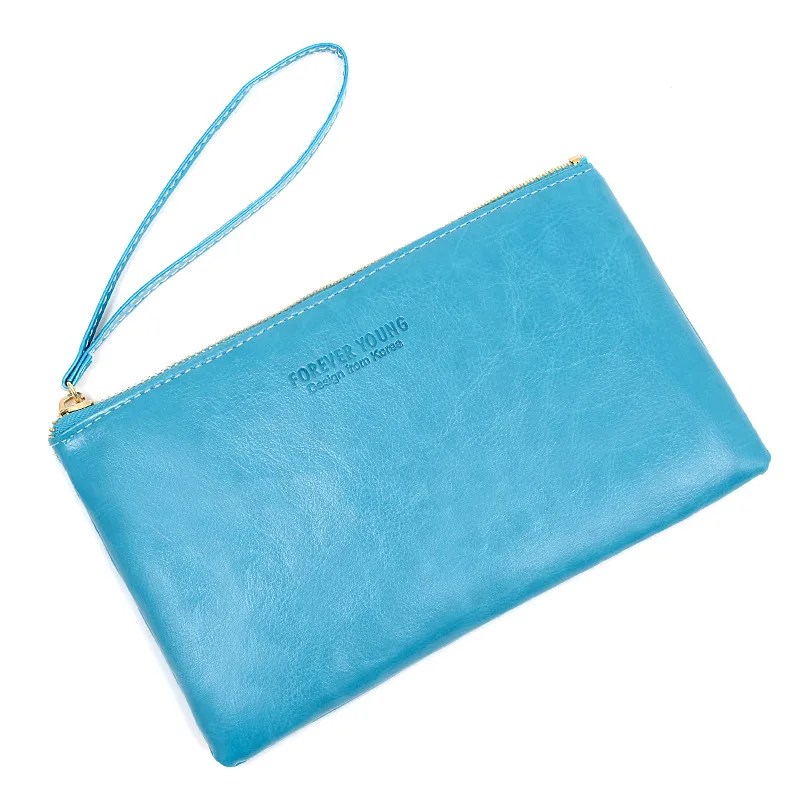 Однотонные кошельки для мужчин и женщин сумка из искусственной кожи на молнии