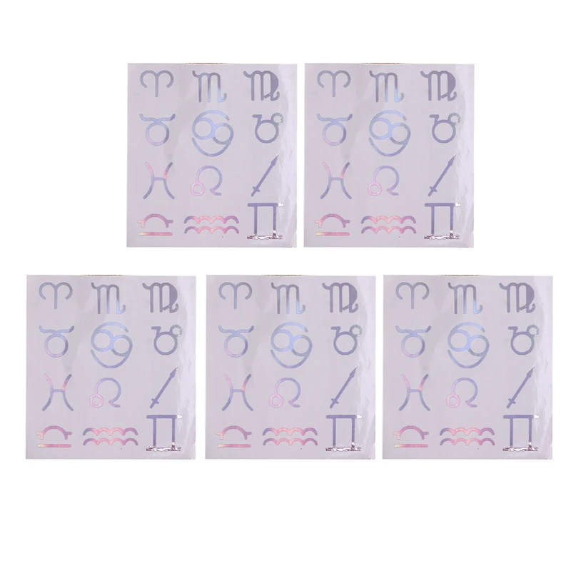 

5 шт. 12 созвездий отражающая зеркальная бумага самоклеящаяся эпоксидная смола заполнения смолы форма заполнения смолы наклейки X4YA
