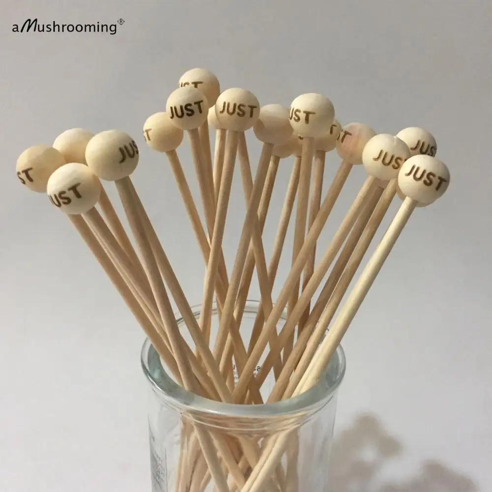 Natural Wood Cake Pop Rock Candy Sticks Personalized Coffee Swizzle Cocktail Stirrer Bar Cafe Wedding Birthday Party Event Decor | Дом и сад