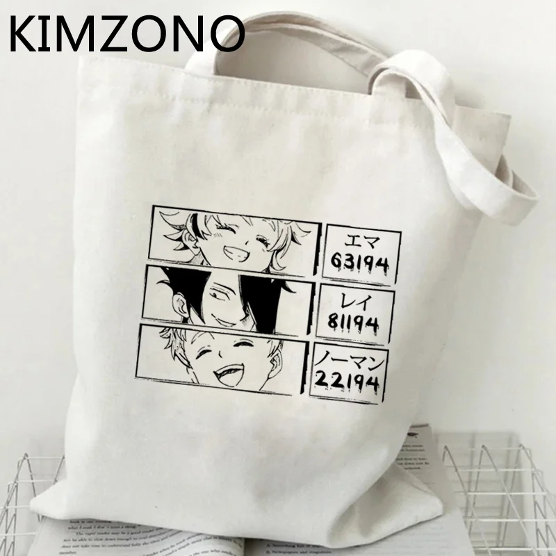 

Сумка для покупок Promised Neverland, сумка-тоут, женская сумка, сумка-шоппер, складные тканые сумки, многоразовые