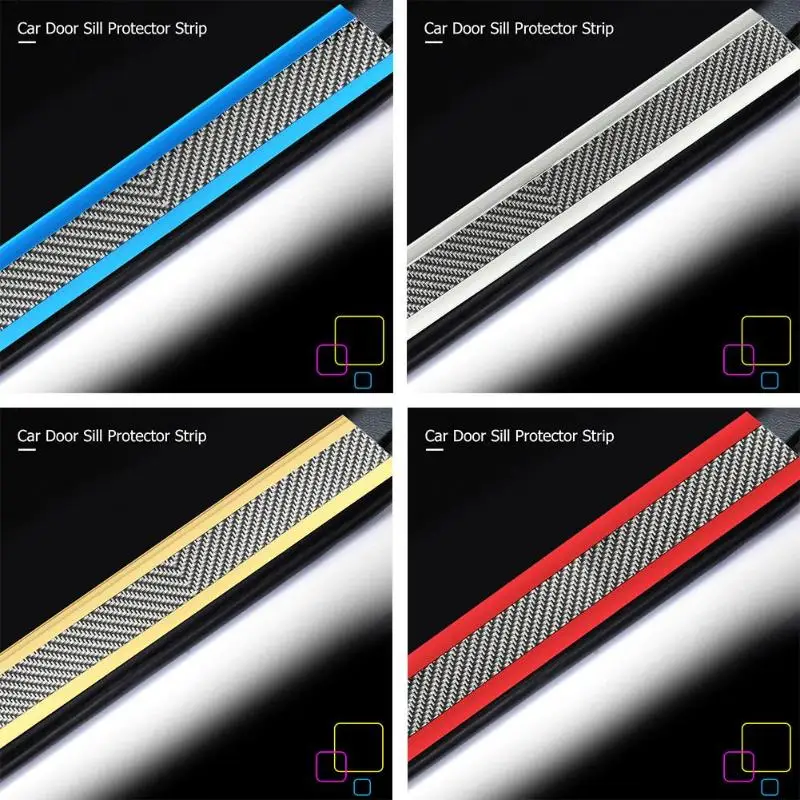 3.3ft углеродное волокно автомобильный протектор двери Стайлинг стикер порога