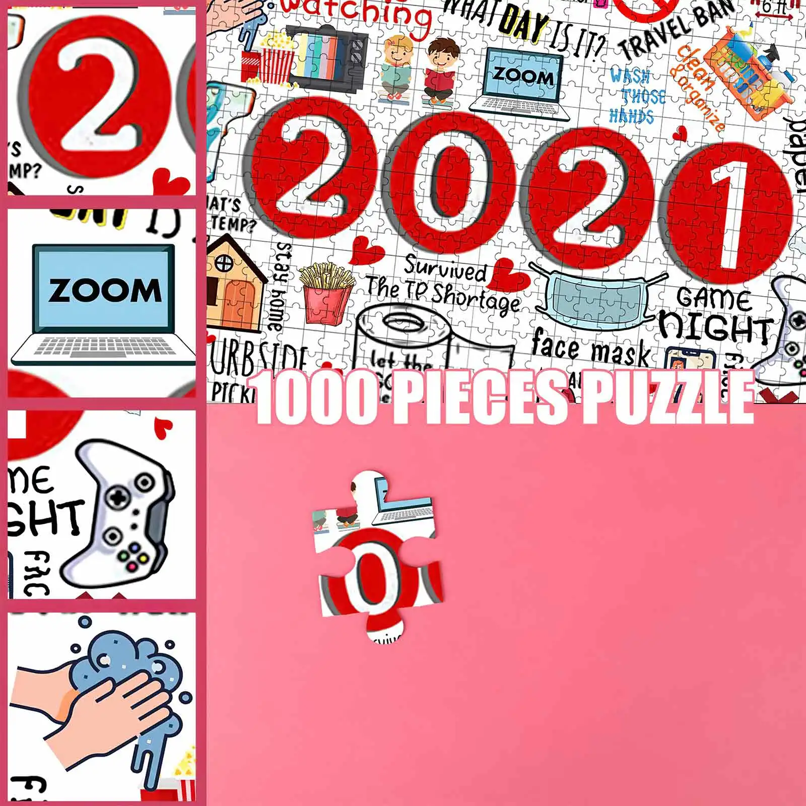 

2021 Commemorative Jigsaw Puzzles Adults Kids Intelligence Challenging Game Family Toy Home Decoration Gifts