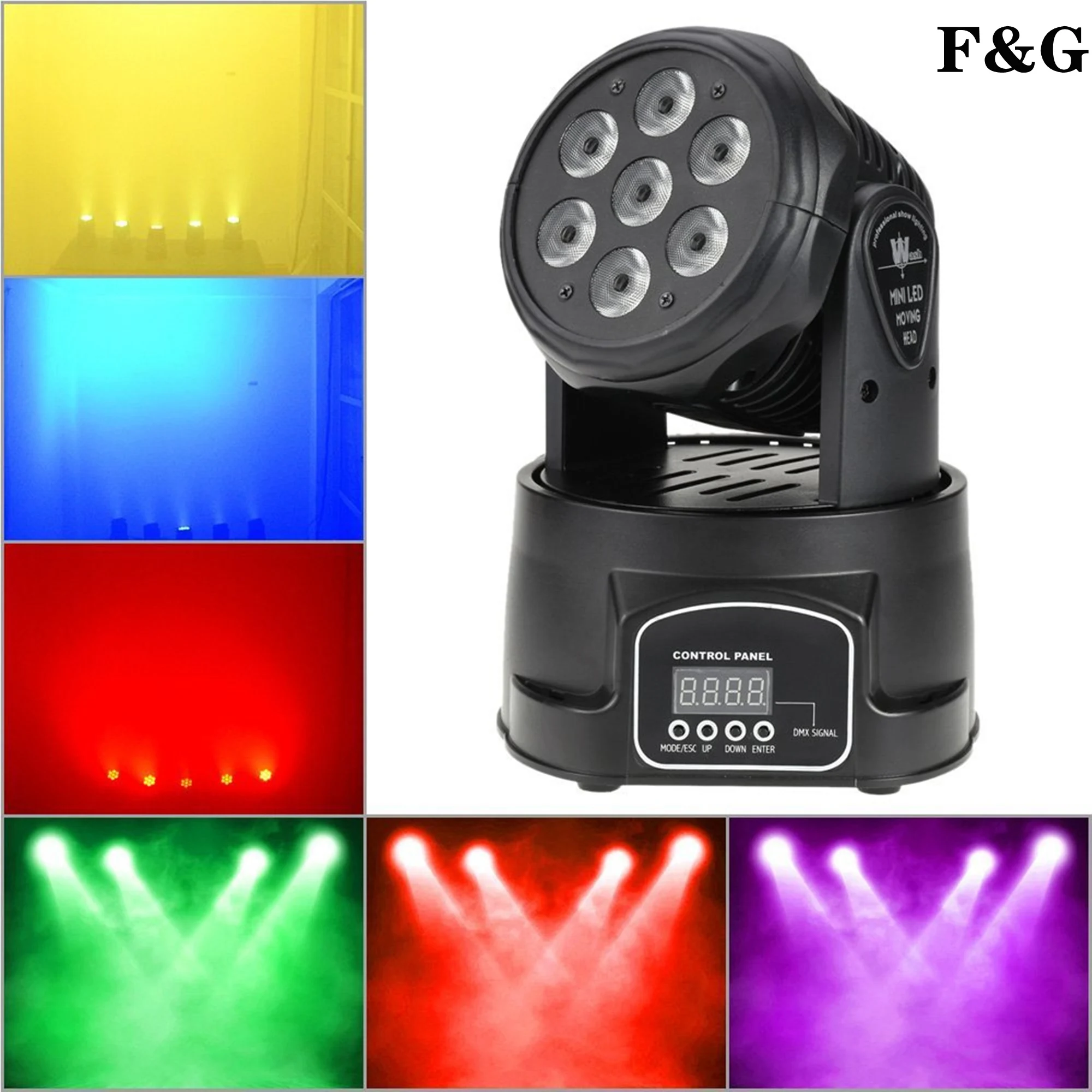Factory outlet LED 7x18W Moving Head light 6IN1 RGBWA+UV Professional for Effect stage for Disco DJ Music Party Club Dance