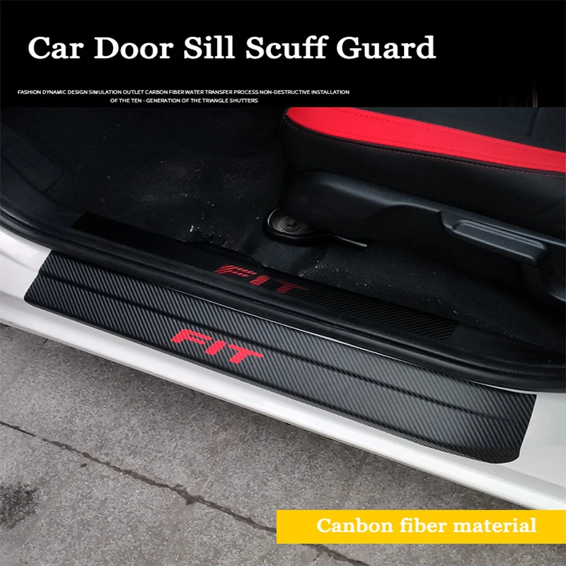 3d-наклейка из углеродного волокна с защитой от царапин защита порога двери для