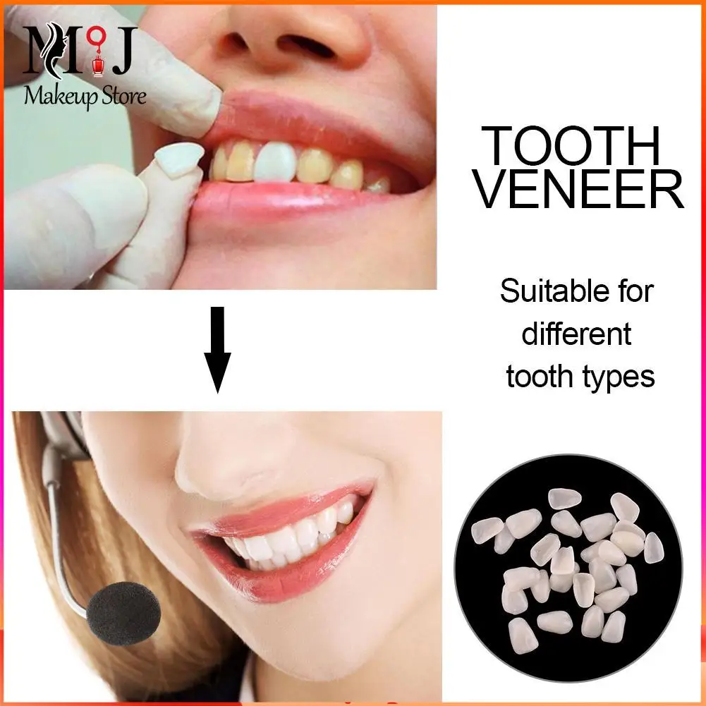 

50 шт. зубов Фанера ультра зубы Красота тонкий отбеливание смолы передней верхней Корона временный стоматологический фарфор для Уход за пол...