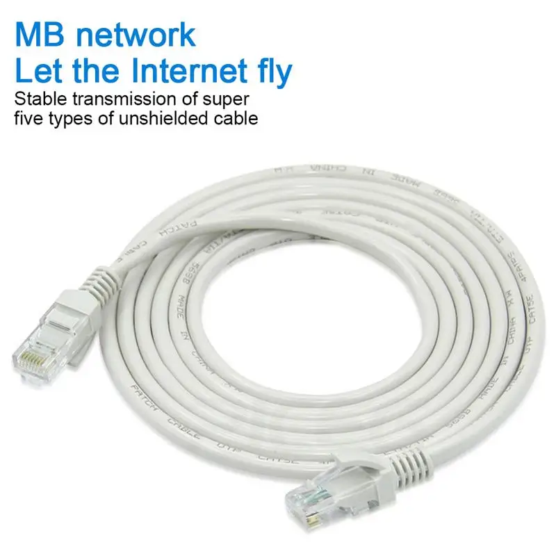 

CAT5e Network Cable 10/20/30/40/50m RJ45 Connector Waterproof Unshielded LAN Patch Cable Wires for Computer Broadband Home