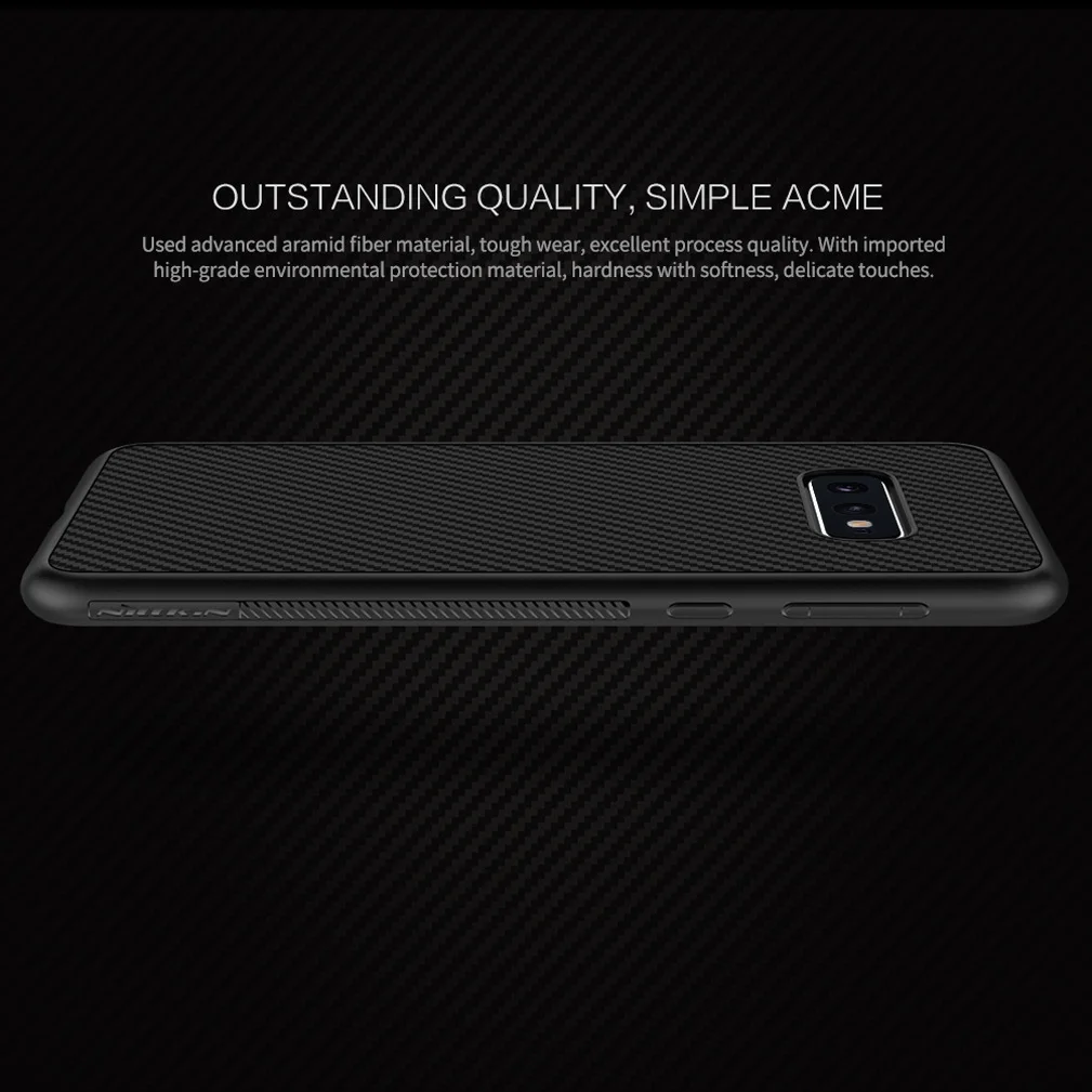 Nillkin Synthetic fiber для samsung S10e чехол из углеродного волокна PP пластиковая задняя крышка для samsung Galaxy S10e чехол Роскошный 5,8''