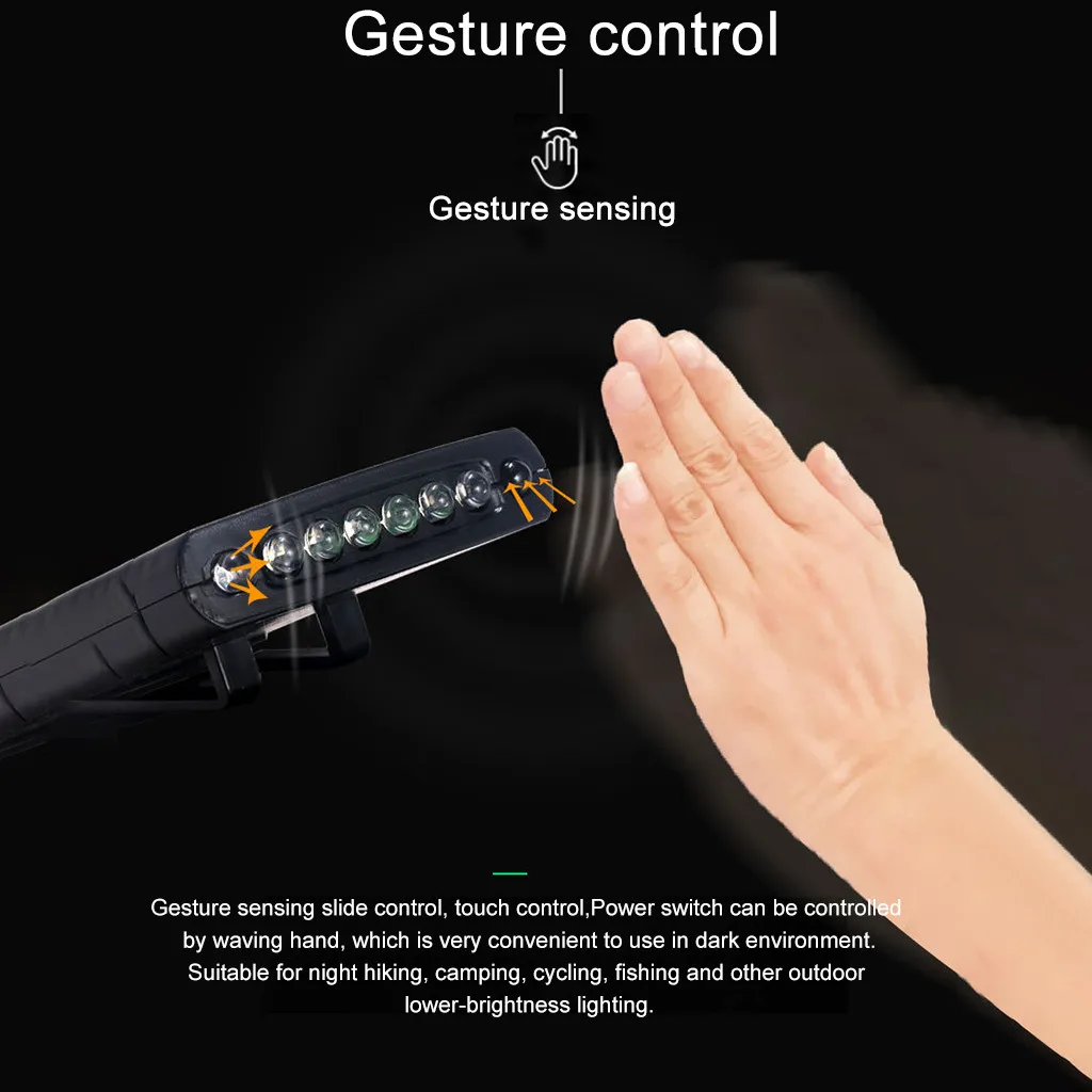 Индукционная зажим Кепки лампа жест Сенсор светодиодный налобный фонарь для