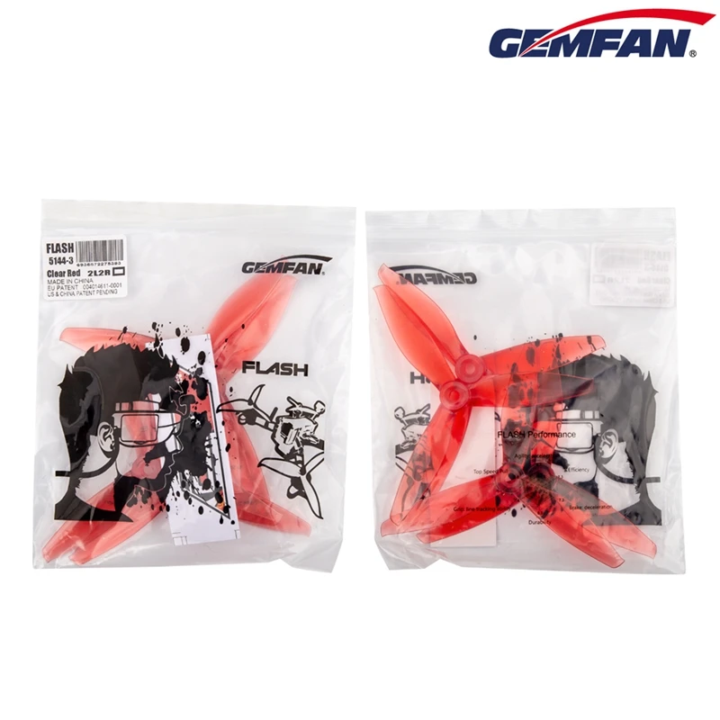 8 шт./4 пары Gemfan 5144 5 дюймов tri blade/3 лезвия пропеллер совместимый 2207 2208 2306