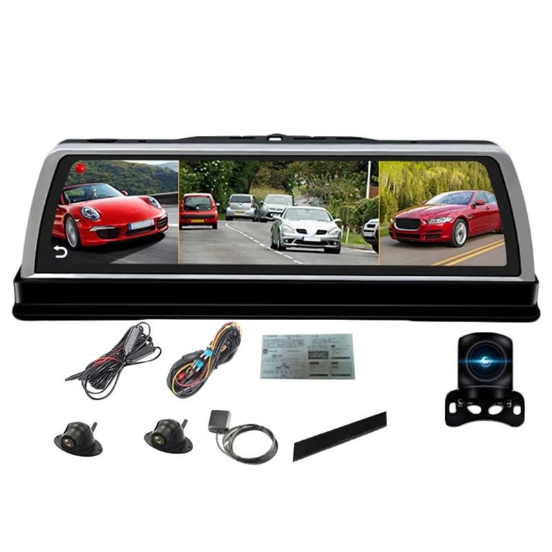 AL22 10 дюймов Автомобильная центральная консоль Зеркало Dvr Dashcam 4G 4 канала Adas Android Gps