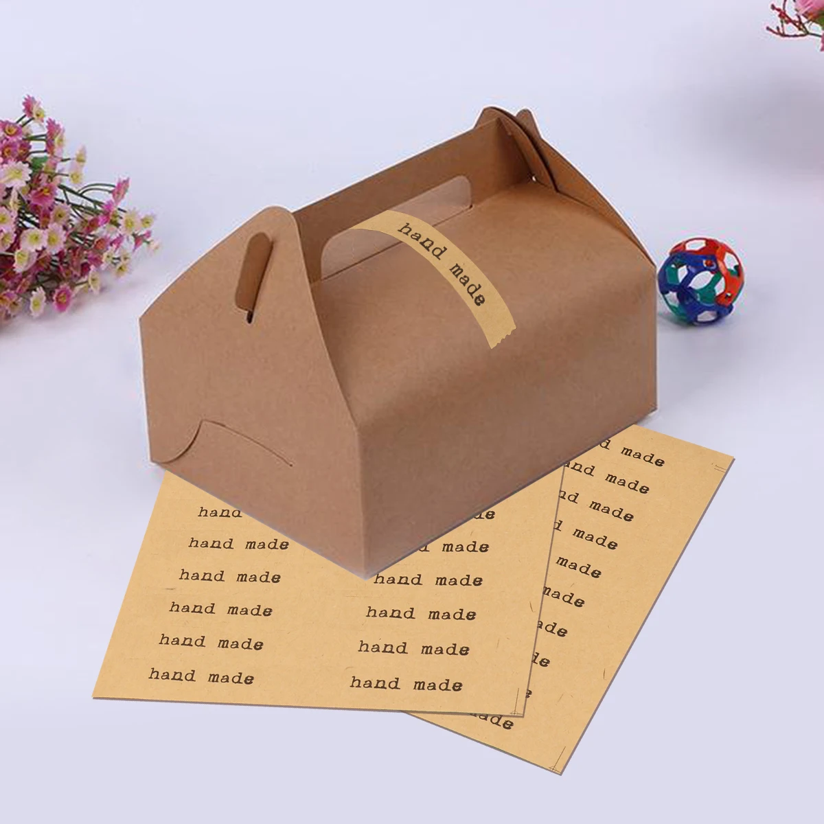 100 шт./лот ручной работы измельченная стильная крафт-бумага клейкая