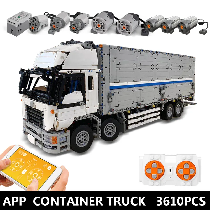 

Mould King High-tech RC Electric MOC-1389 City Carrier Vehicle Big Truck The Wing Body Building Blocks Bricks Car Toys