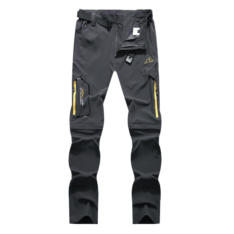 JACKSANQI Men's Summer Quick Dry Hiking Removable Pants Outdoor Sports Man Camping Fishing Climbing Trekking Male Trousers RA345