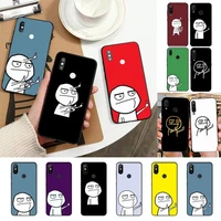 funny man middle finger phone case back cover for xiaomi redmi note 7 5 8a note8pro 9pro 8t tpu coque for redmi9 capa