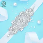 (1 шт) стразы свадебные пояса свадебное платье со стразами пояс с украшением в виде кристаллов; Атласная Свадебная пояс для свадебного платья WDD1121