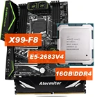 Материнская плата HUANANZHI X99 F8 X99 с Intel XEON E5 2683 v4 с 16GGB DDR4 REG ECC память, комбинированный комплект NVME SATA 3,0 USB 3