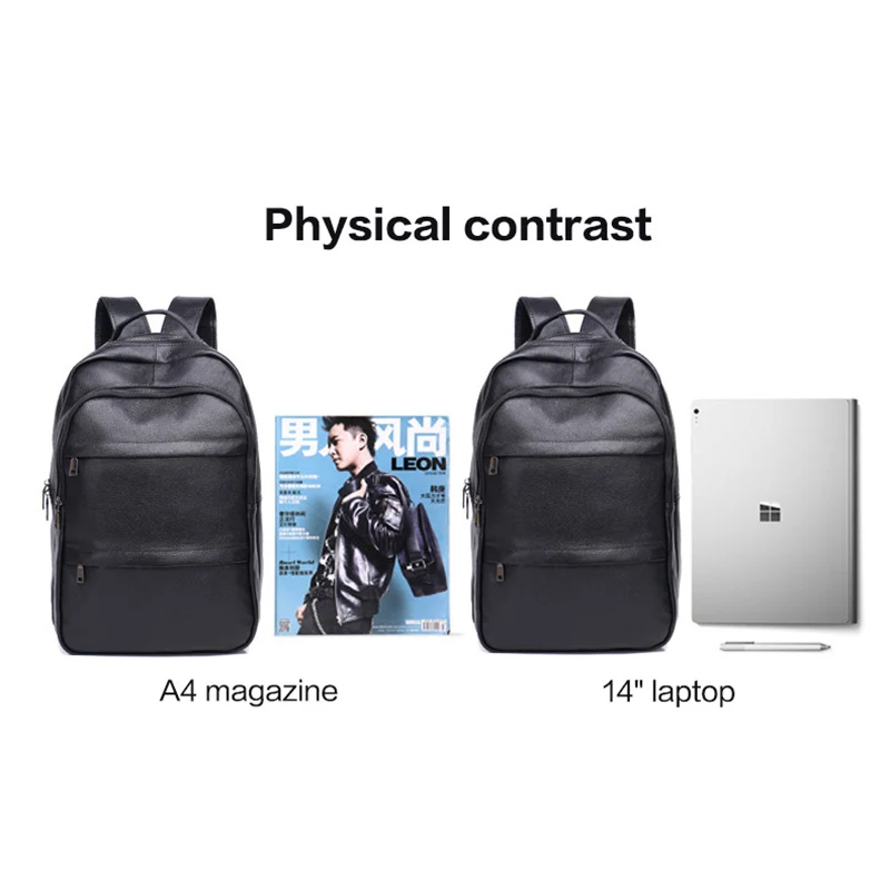 100% рюкзак из натуральной кожи мужской корейский мужские дорожные сумки