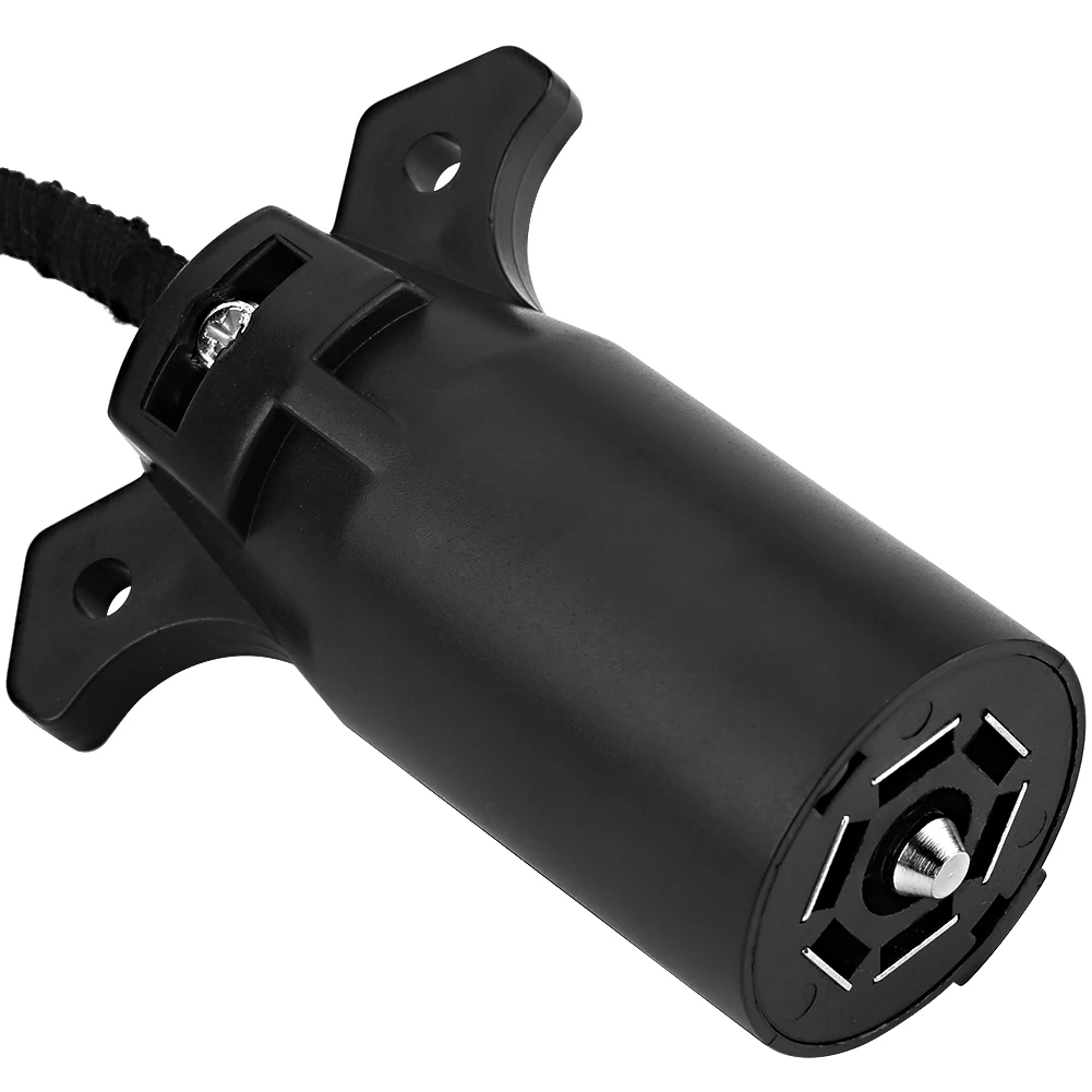 6-24V 7 to 4 Pin Trailer Plug Adapter Blade Round Socket Connector Converter with weatherproof dust cover for Caravan Towbar | Автомобили
