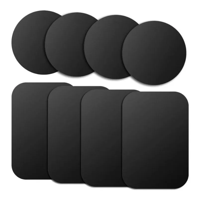 4Round4Rectangle Универсальный магнитный держатель аксессуары Запасные детали для замены металлического пластина магнитный автомобильный держатель для телефона на магните с металлической пластиной из тостолистой стали с клейкой лентой 3M - Цвет: 4Round4Rectangle