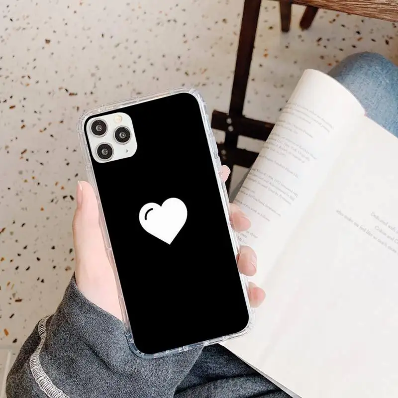 

Heart love simple fashion Phone Case Transparent for iPhone 11 12 mini pro XS MAX 8 7 6 6S Plus X 5S SE 2020 XR