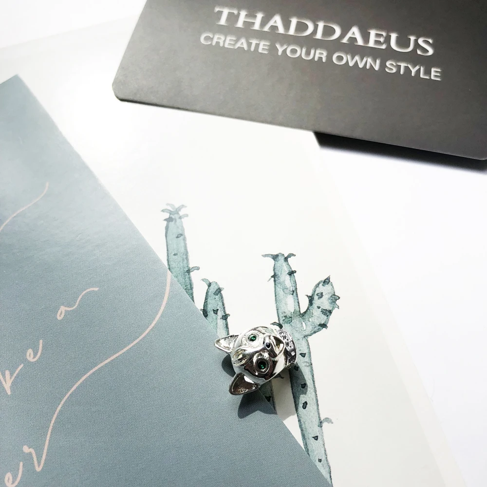 Бусины в виде кота серебряные бусины Стразы для браслета европейские ювелирные