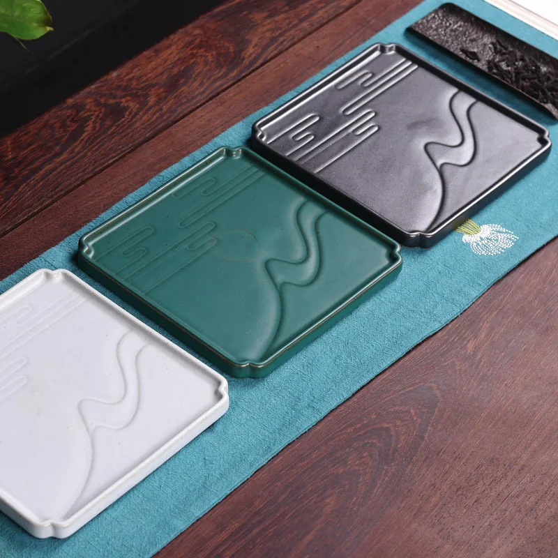 Цзиндэчжэнь ручная печь изменена на японский стиль сухой поднос для чая с