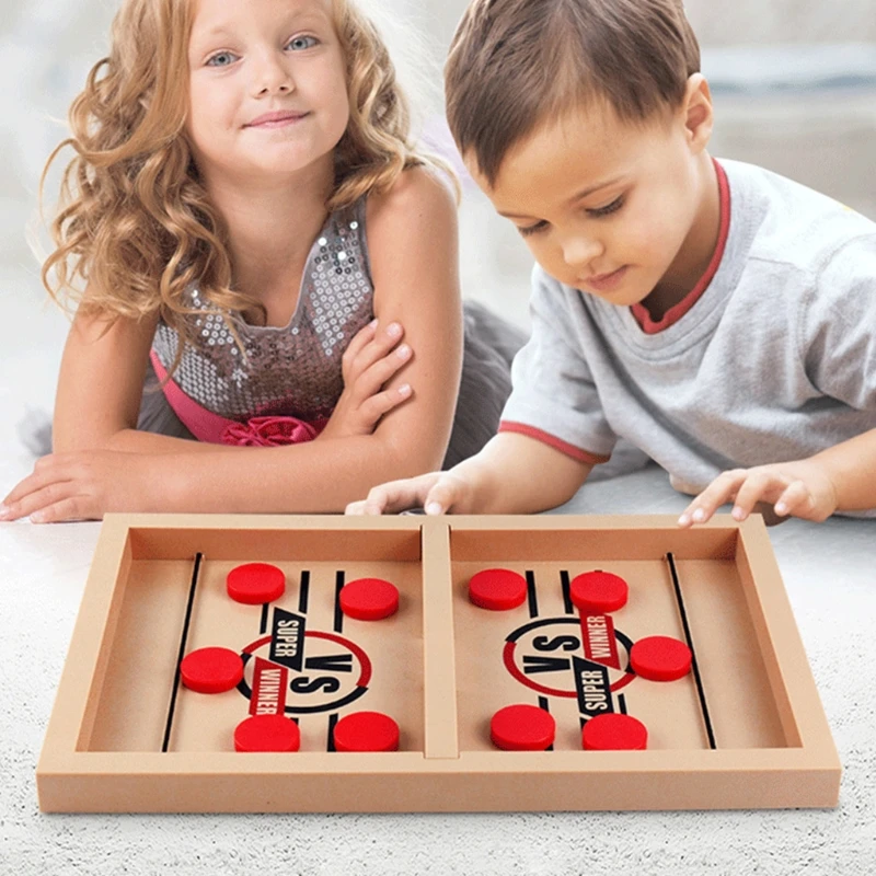 Игра быстрая слинг шайба игрушка для рогатки настольная игра 2 в 1 хоккея с шайбой