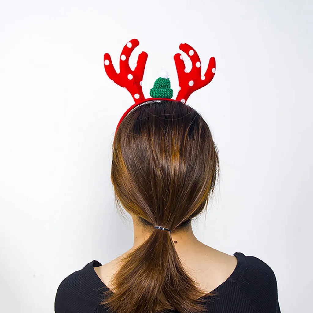 Красный рога головной убор Олень Рог дерево ветви головная повязка Косплей