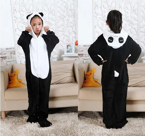 Panda Детские пижамы в виде животных; комбинезон для детей; костюм летучей мыши; одеяло Кигуруми для маленьких мальчиков и девочек; Пижама для сна; Пижама для подростков; одежда для сна; комбинезон - Цвет: Panda