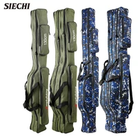 siechi 110120130150cm canvas foldable fishing rod reel fishing tackle 23 layers bluegreen