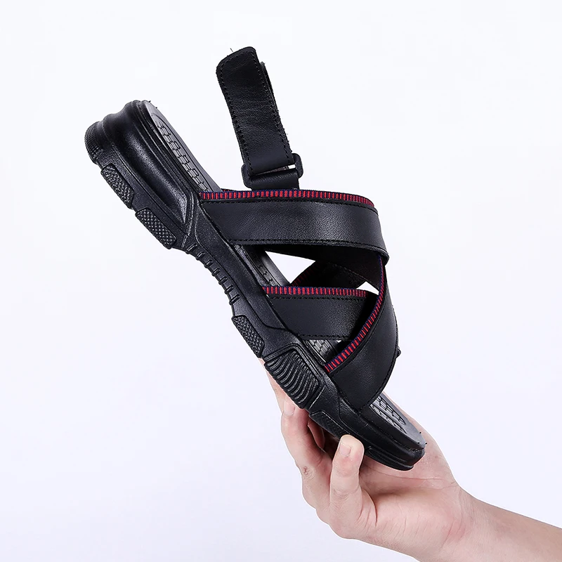

Men Rubber Sandal Mens Leather Sandles Sandals Men Men's Size 44 Footwear Sandalia Masculino Em Couro