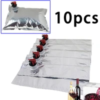 10x set aluminum foil bib bag in box w butterfly tap food beer wine storage 3l bag in box with butterfly tap high quality