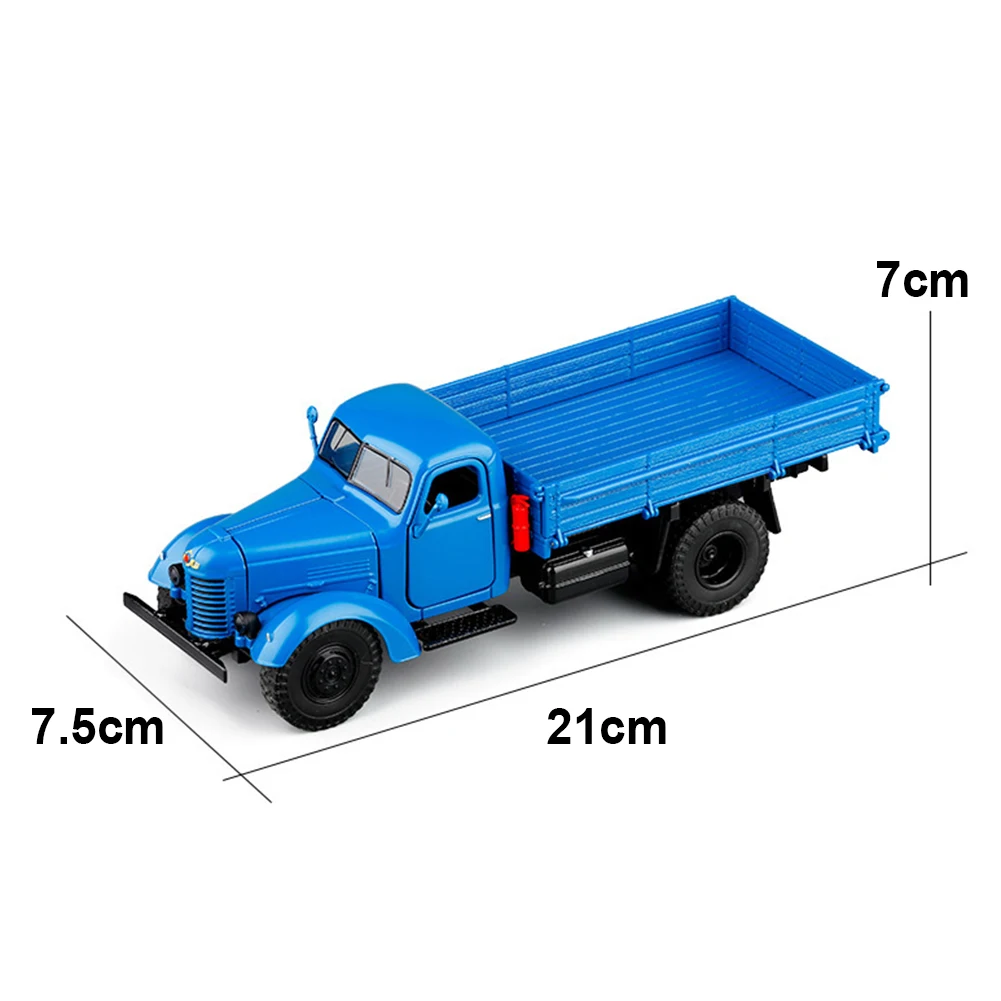 

1/32 Retro Style Diecast Truck Transporter Vehicle Sliding Car LED Music Model Kids Toy