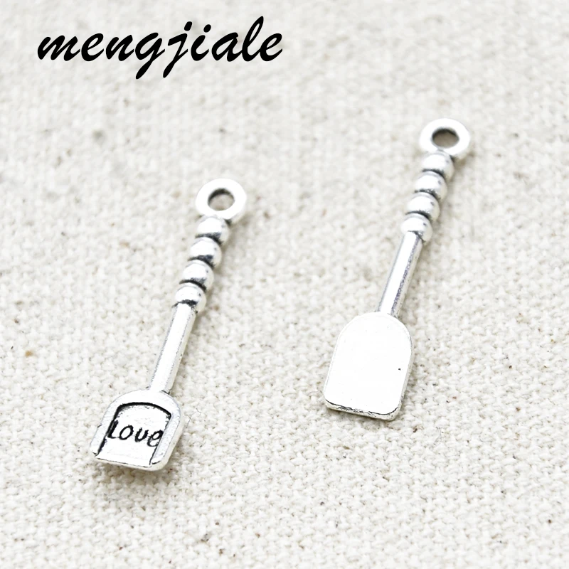 

25pcs Two Color Love Shovel Charms Alloy Metal Pendants For DIY Handmade Jewelry Accessories Making 29*6mm