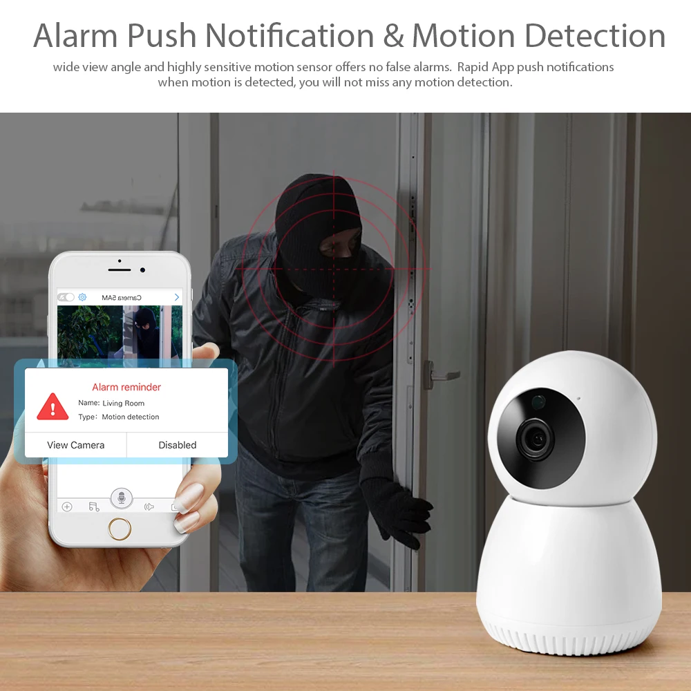 Wi-Fi ip-камера Tuya работает с Alexa Google домашняя охранная камера наблюдения ночное