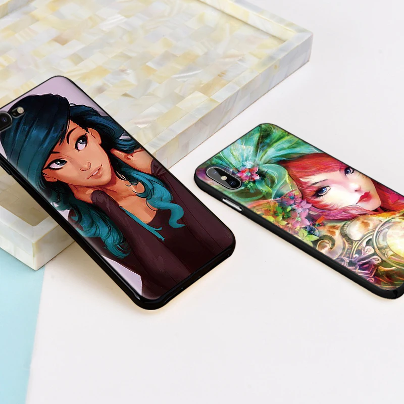 Цветной афро-окрашенный чехол для девочек iPhone XS Max XR Мягкий силиконовый X 6 6S 7 8 Plus