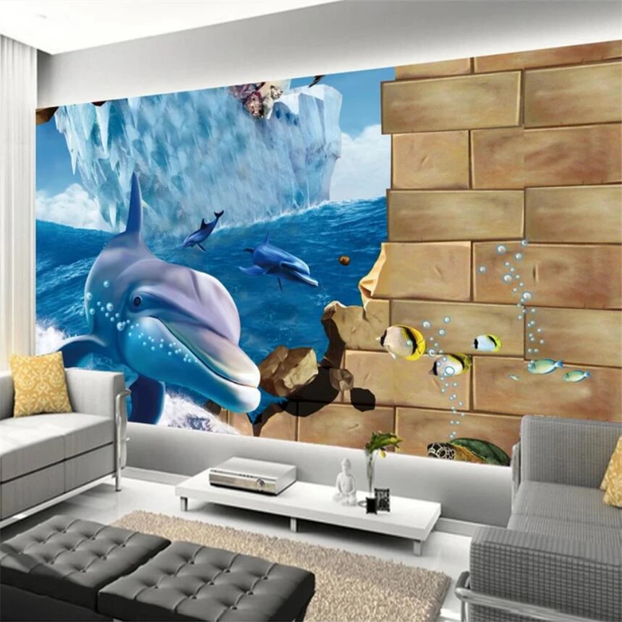 Обои 3D под водой обои на заказ для гостиной спальни ресторана телевизора фоновая