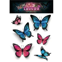 3d butterfly rose flower feather tattoo waterproof christmas gift 105150mm tattoos sticker for women body art tattoo sticker
