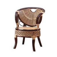 wicker chair coffee table three piece combination real rattan balcony small table and chair leisure rattan back seat home