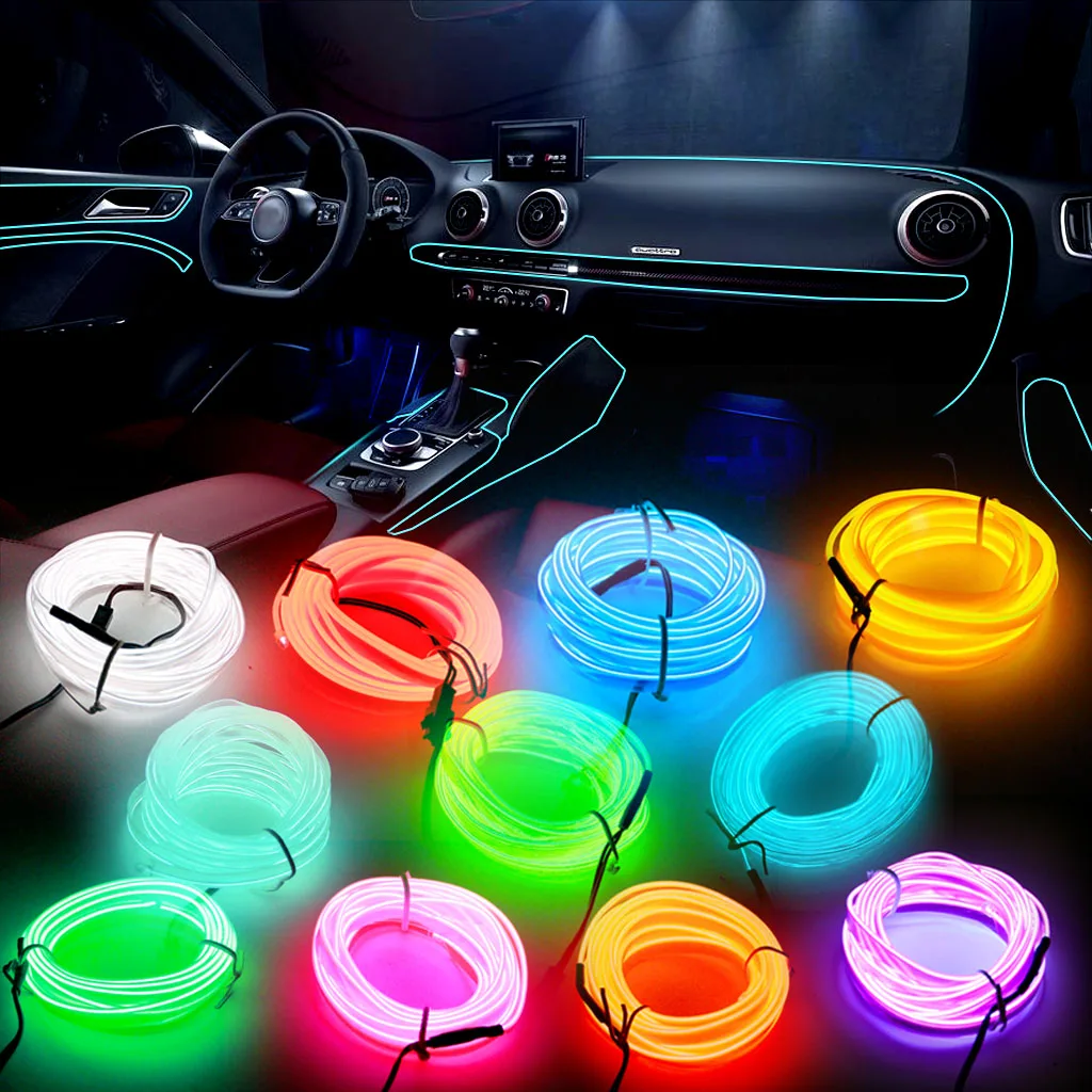 Светодиодные лампы для салона автомобиля декоративные полоски Audi A3 Q5|Наклейки на