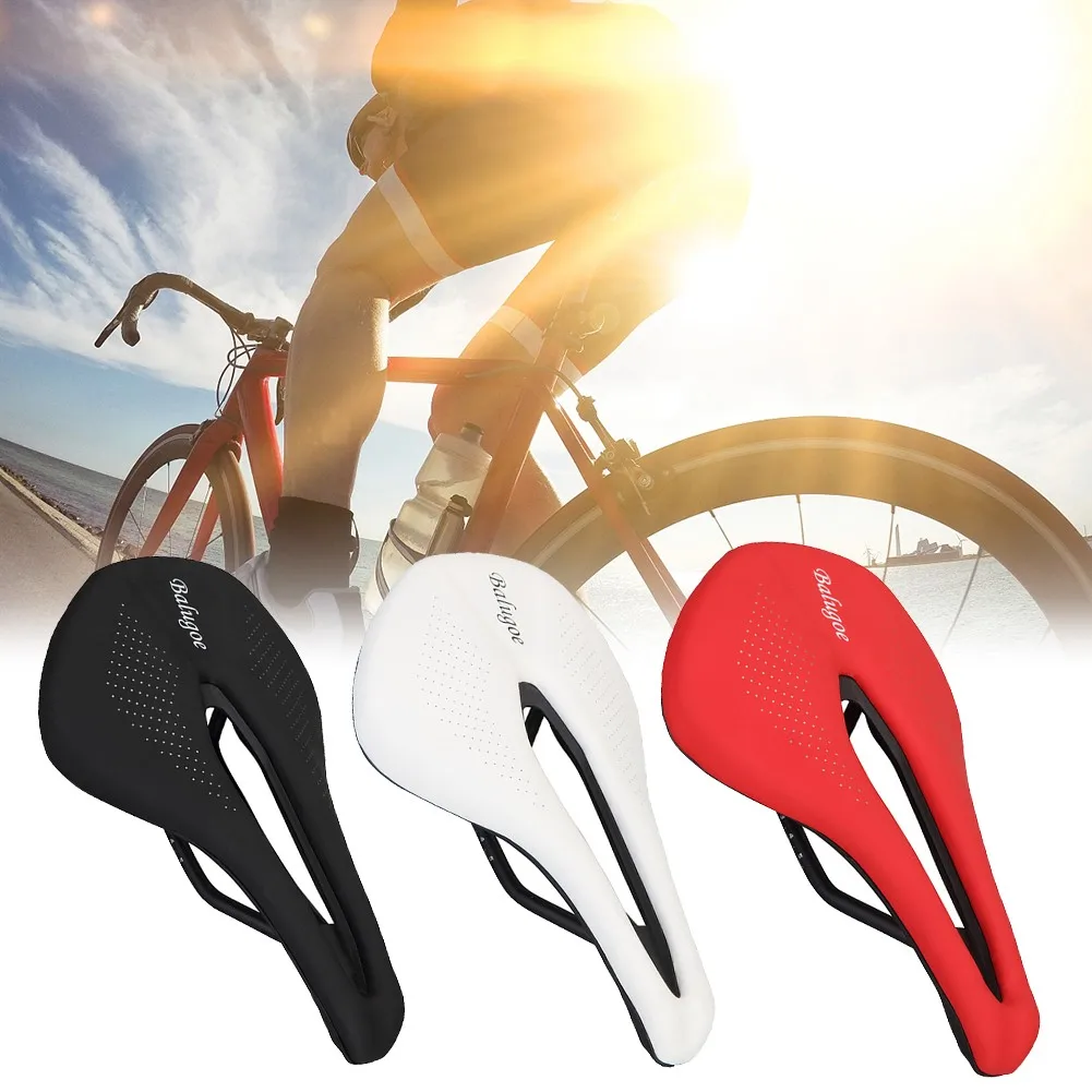 

BALUGOE PU Leather Soft Bicycle MTB Saddle Cushion Bike Ultra-Light Saddle MTB Road Mountain Bike Cushion Seat Cushion Bicicleta