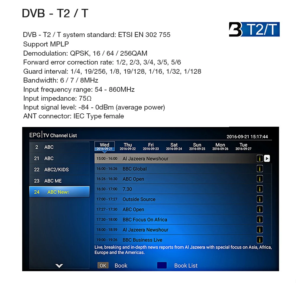 Gtmedia GTC спутниковый ТВ приемник встроенный wifi включает 2 года Cccam Cline Поддержка DVB S2 DVB T2 Европа Cccam Android tv Box