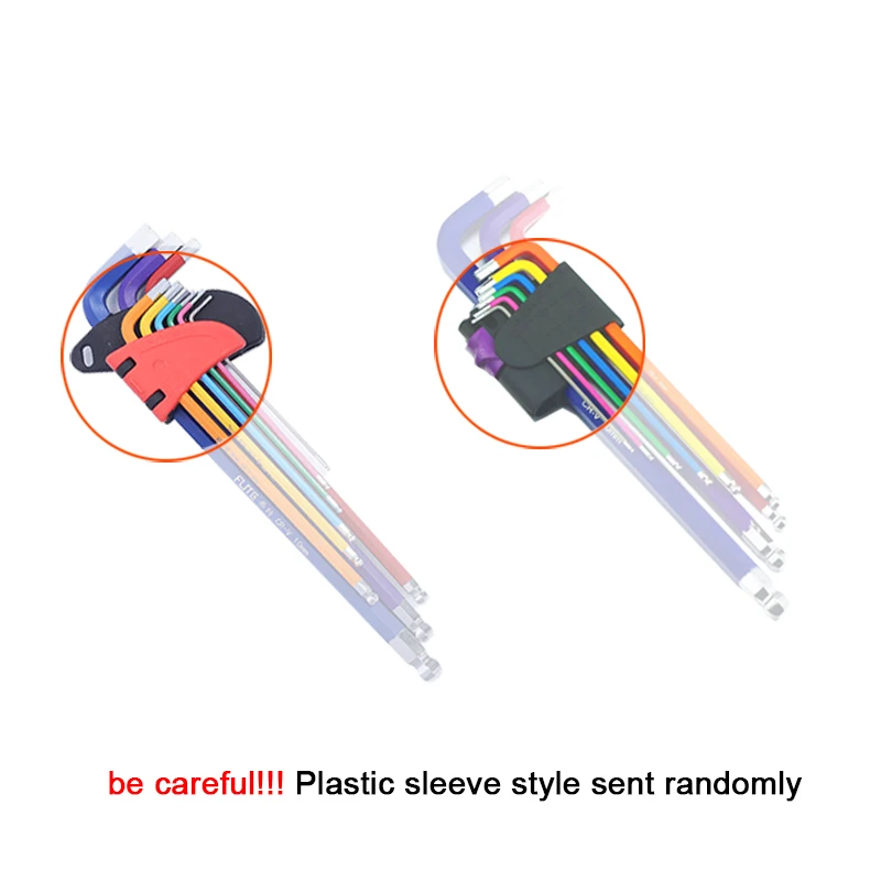 

Color Coded Ball-End Hex Allen Key L Wrench Set Torque Long Metric With Sleeve Hand Tools Bicycle Accessories 1.5-10mm hand tool