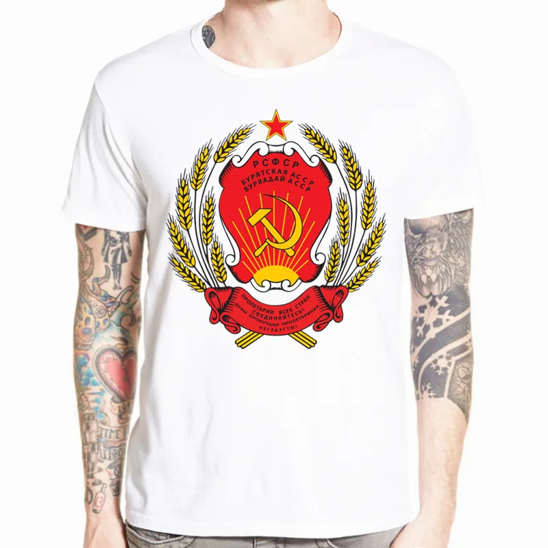 CCCP футболка Гагарина дизайн новая мужская футболка с коротким рукавом летняя крутая мужская одежда с круглым вырезом HCP875 - Цвет: HCP4125C