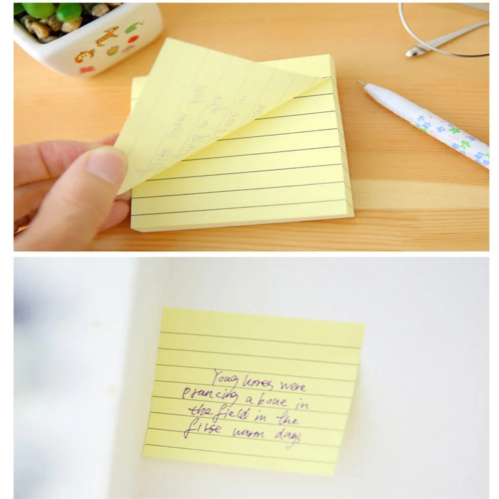 80 Sheets colour Horizontal line paper Memo Pad Sticky Notes Bookmark Point it Marker Sticker Office School Supplies Notebooks |